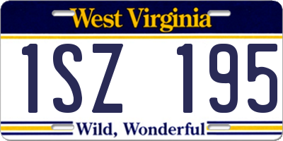 WV license plate 1SZ195