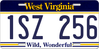 WV license plate 1SZ256