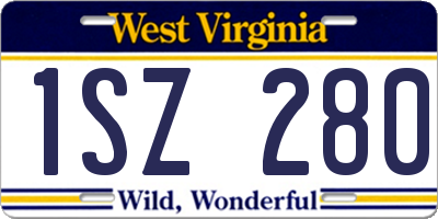 WV license plate 1SZ280