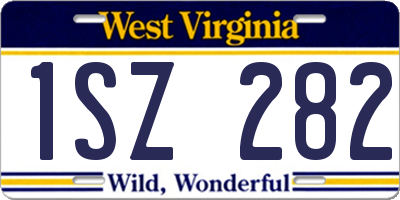 WV license plate 1SZ282