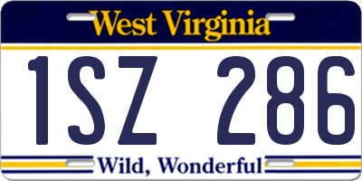 WV license plate 1SZ286