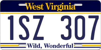 WV license plate 1SZ307