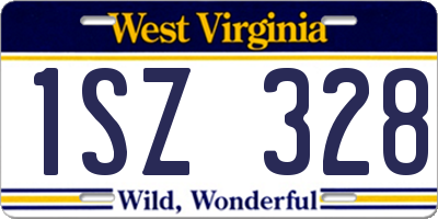 WV license plate 1SZ328