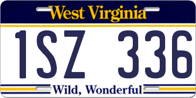 WV license plate 1SZ336