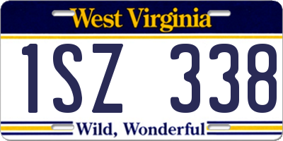 WV license plate 1SZ338