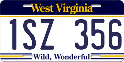 WV license plate 1SZ356