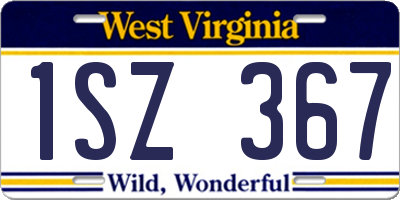 WV license plate 1SZ367
