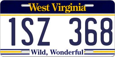 WV license plate 1SZ368