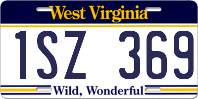 WV license plate 1SZ369