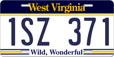 WV license plate 1SZ371