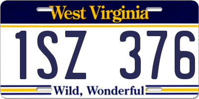 WV license plate 1SZ376