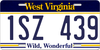 WV license plate 1SZ439