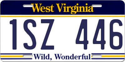 WV license plate 1SZ446