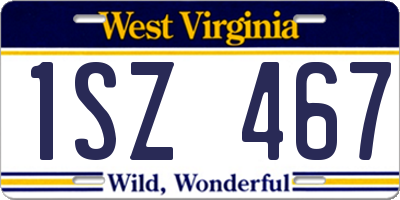 WV license plate 1SZ467