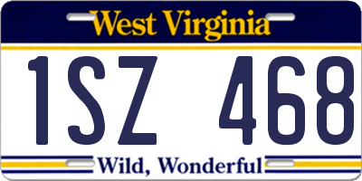 WV license plate 1SZ468