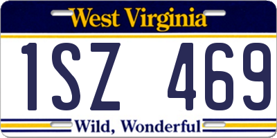 WV license plate 1SZ469