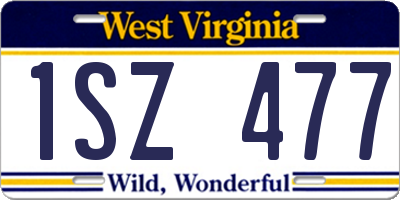 WV license plate 1SZ477
