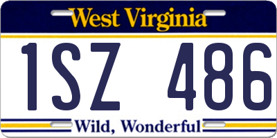 WV license plate 1SZ486