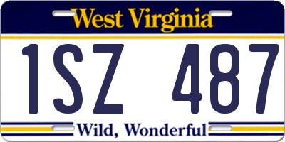 WV license plate 1SZ487