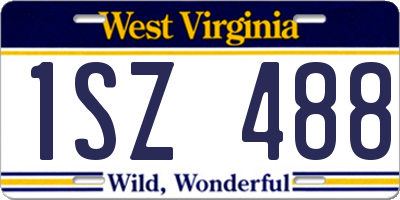 WV license plate 1SZ488