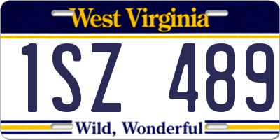 WV license plate 1SZ489