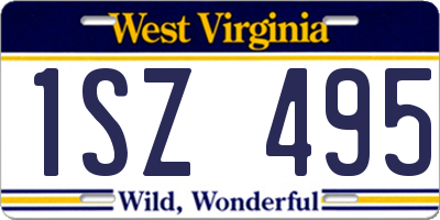 WV license plate 1SZ495