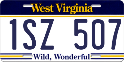 WV license plate 1SZ507