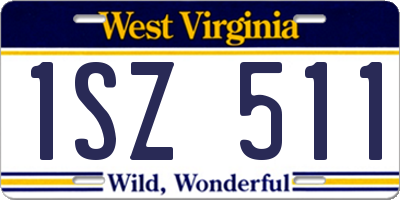 WV license plate 1SZ511