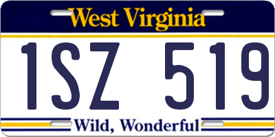 WV license plate 1SZ519