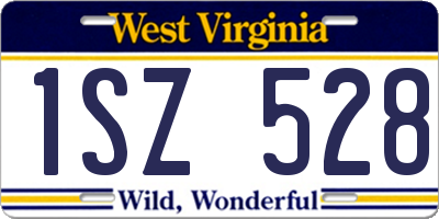 WV license plate 1SZ528