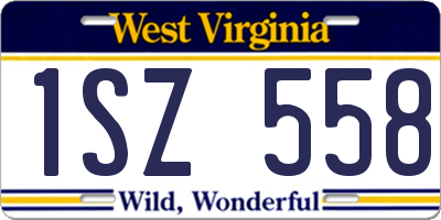 WV license plate 1SZ558