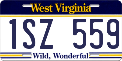 WV license plate 1SZ559