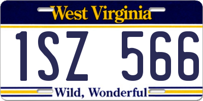 WV license plate 1SZ566