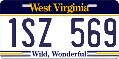 WV license plate 1SZ569