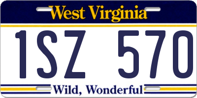 WV license plate 1SZ570