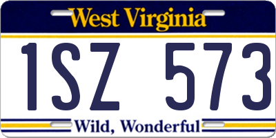 WV license plate 1SZ573