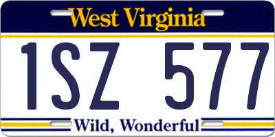 WV license plate 1SZ577