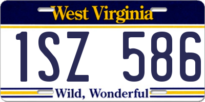 WV license plate 1SZ586