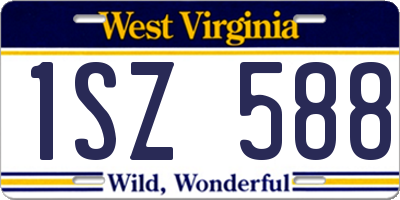 WV license plate 1SZ588
