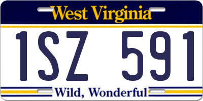 WV license plate 1SZ591