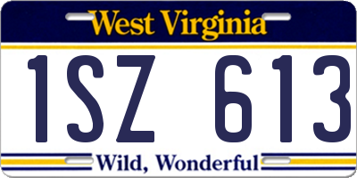 WV license plate 1SZ613
