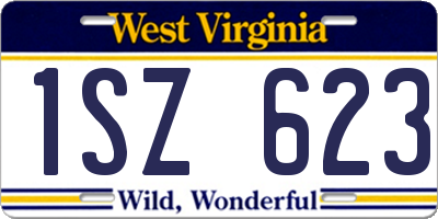 WV license plate 1SZ623