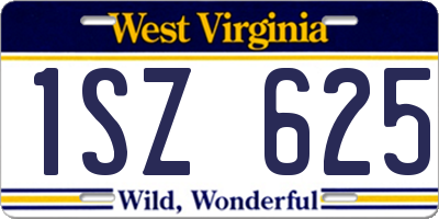 WV license plate 1SZ625