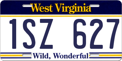 WV license plate 1SZ627