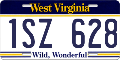 WV license plate 1SZ628