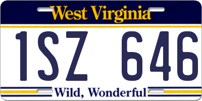 WV license plate 1SZ646