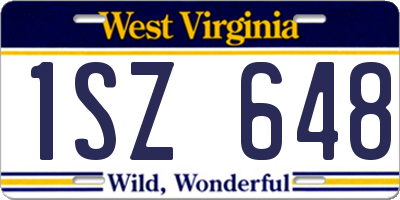 WV license plate 1SZ648