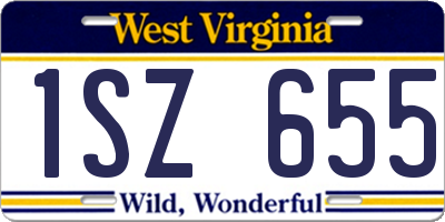 WV license plate 1SZ655
