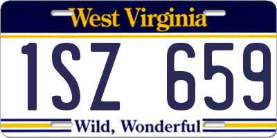 WV license plate 1SZ659
