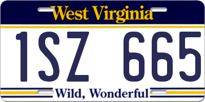 WV license plate 1SZ665